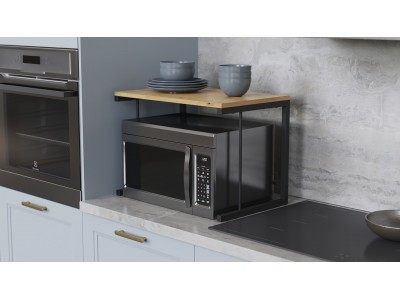 Помощна етажерка за кухня Kitchen 301 (дъб артисан/черно)